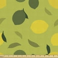 thumbnail image 1 of Lemons Fabric by the Yard, Simplistic Vibrant Colors Vitamin C Colorful Graphic, Decorative Upholstery Fabric for Chairs & Home Accents, Olive Green Yellow by Ambesonne, 1 of 5