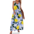 thumbnail image 1 of Lemons Flowers Vibrant Summer Print Sleeveless Dress Dresses Women Summer Women's Summer Clothing, 1 of 9