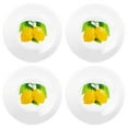 thumbnail image 1 of Lemons Glass Dinner Plates Set 4 Pcs. 9.8" Glass Porcelain Serving Plate for Salad, Clear and Yellow, 1 of 3