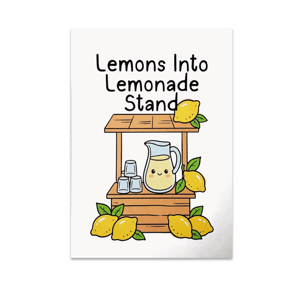 Lemons Into Lemonade Stand Wall Art - Summer Decor - 13x19 Poster Print