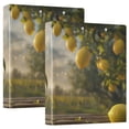 thumbnail image 1 of Lemons Leaves Sunlight 3 Ring Binders 1.5 inch Hardcover File Folders with Interior Pockets A4 Size Organizer for School Office Hospital, 1 of 8