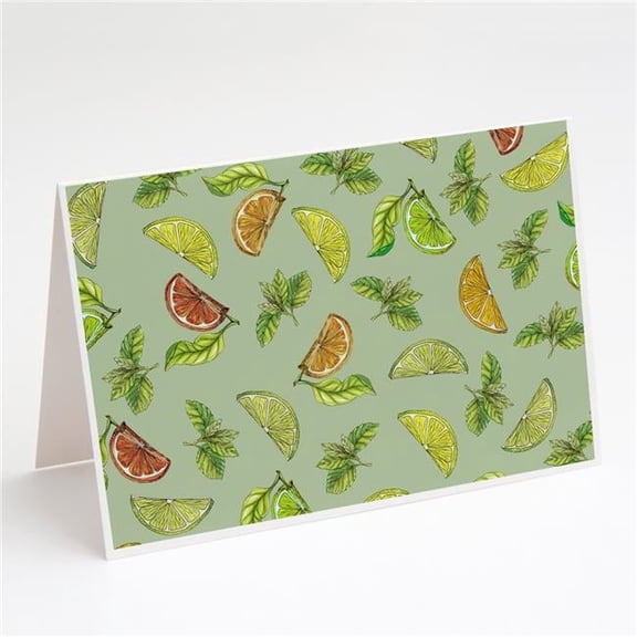 Lemons, Limes & Oranges Greeting Cards & Envelopes - Pack of 8