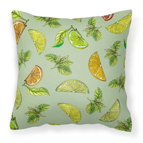 Lemons, Limes and Oranges Fabric Decorative Pillow
