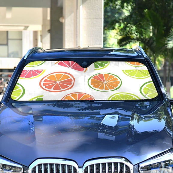 Lemons Or Oranges Automotive Front Car Windshield Sun Shade Reflector Foldable for Front Fit for Cars Truck SUVs