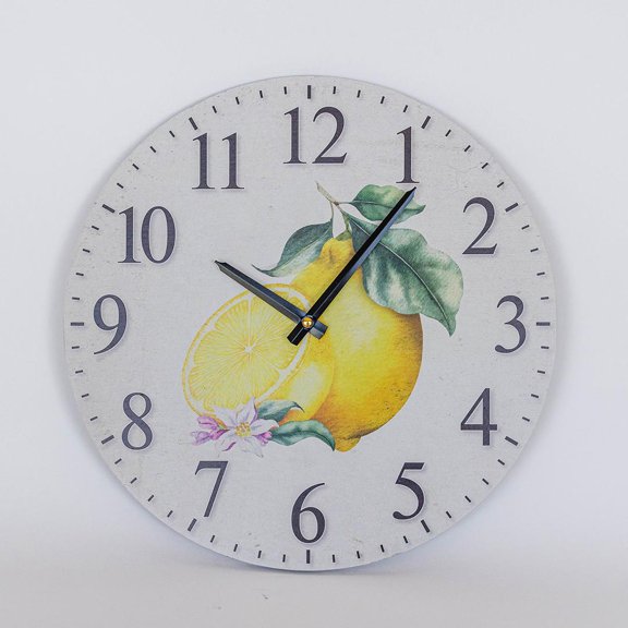 Lemons Patterned Wall Clock
