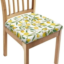 Lemons Square Chair Cushion Cover for Dining Office Wear Resistant Chair Seat Slipcover Home Chair Essentials Comfy Soft Upholstered Chair Seat Covers
