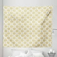 thumbnail image 1 of Lemons Tapestry, Thin Slices of Citrus Fruits and Leaves Arranged as If on a Hidden Grid, Fabric Wall Hanging Decor for Bedroom Living Room Dorm, 5 Sizes, Mustard Grey and White, by Ambesonne, 1 of 1
