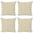 thumbnail image 1 of Lemons Throw Pillow Cushion Case Pack of 4, Abstract Vibrant Colored Citrus Motifs Repeating Print, Modern Accent Double-Sided Print, 4 Sizes, Baby Blue Multicolor, by Ambesonne, 1 of 2