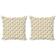 thumbnail image 1 of Lemons Throw Pillow Cushion Cover Pack of 2, Abstract Vibrant Colored Citrus Motifs Repeating Print, Zippered Double-Side Digital Print, 4 Sizes, Baby Blue Multicolor, by Ambesonne, 1 of 2
