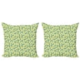 thumbnail image 1 of Lemons Throw Pillow Cushion Cover Pack of 2, Citrus Fruits Drawing Repeating Pastel Tones Print, Zippered Double-Side Digital Print, 4 Sizes, Olive Green Yellow, by Ambesonne, 1 of 2