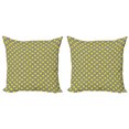 thumbnail image 1 of Ambesonne Lemons Throw Pillow Cover 2 Pack, Citrus Motif Stripes Art, 18", Apple Green Charcoal Grey, 1 of 2