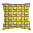 thumbnail image 1 of Lemons Throw Pillow Cushion Cover, Vividly Colored Figures of Limes and Lemons on Taupe Background, Decorative Square Accent Pillow Case, 20 X 20 Inches, Taupe Apple Green and Yellow, by Ambesonne, 1 of 2
