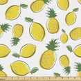 thumbnail image 1 of Lemons Upholstery Fabric by the Yard, Continuous Fresh Citrus and Pineapple Fruits Summer Theme, Decorative Fabric for DIY and Home Accents, Fern Green Earth Yellow by Ambesonne, 1 of 5