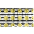 thumbnail image 1 of Ambesonne Lemons Valance Pack of 2, Citrus Fruits in Slices Art, 54"X12", Yellow Charcoal Grey, 1 of 2