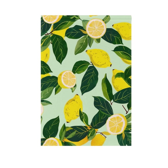 Lemons and Leaf Garden Flag House Banner 28" x 40" Double Sided Outdoor Yard Decoration