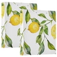 thumbnail image 1 of Lemons and Leaves 3 Ring Binders 1.5 inch Hardcover File Folders with Interior Pockets A4 Size Organizer for School Office Hospital, 1 of 8