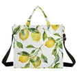 thumbnail image 1 of Lemons and Leaves Corduroy Tote Bag Handbag Large Messenger Bag Shoulder Crossbody Zipper Bag Purse, 1 of 8