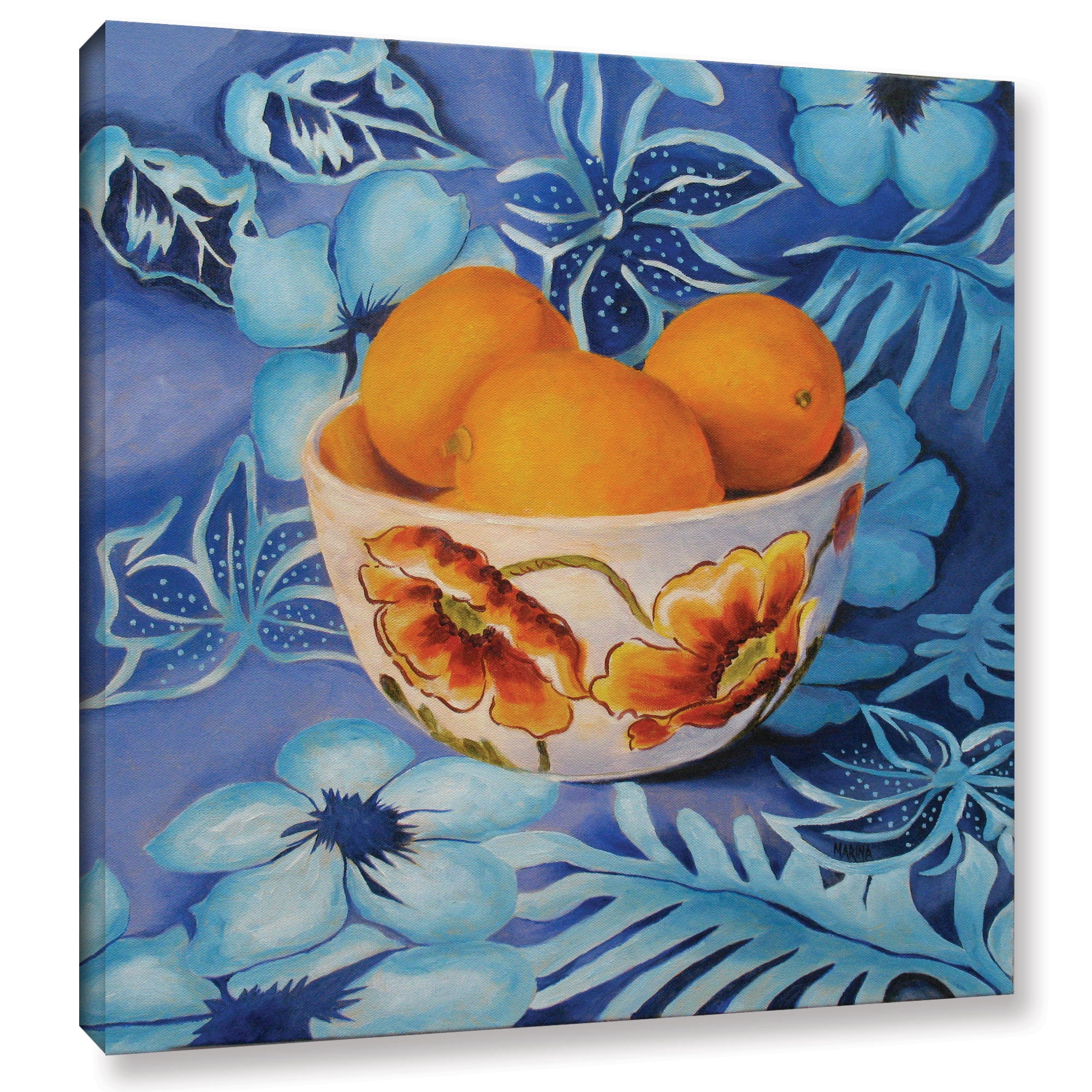 Lemons-in-a-Bowl Gallery Wrapped Canvas by Marina Petro