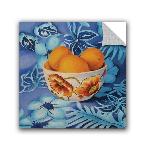 Lemons-in-a-Bowl Removable Wall Art Mural by Marina Petro