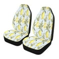 thumbnail image 1 of Lemons leaves flowers blue background Car Seat Cover 2 Piece Set Saddle Blanket Carseat Universal Fit for Vehicle Sedan SUV, 1 of 5