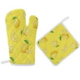 thumbnail image 1 of Lemons on Yellow Oven Gloves And Pots Stand Set Oven Gloves And Pot Racks Pot Racks And Oven Gloves Set, 1 of 9