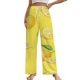thumbnail image 1 of Lemons on Yellow Pajamas Leisure Trousers Soft Warm Sleepwear Bottoms Loose Retro Nightwear, 1 of 6