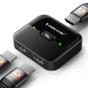 Lemorele 2 in 1 Out HDMI Switch HDMI Splitter 4K@60Hz HDR ,2 PC Sharing 1 Monitor, HDMI Bi-Directional Switcher for PC,TV,Xbox,PS5/4,HDTV,Projector