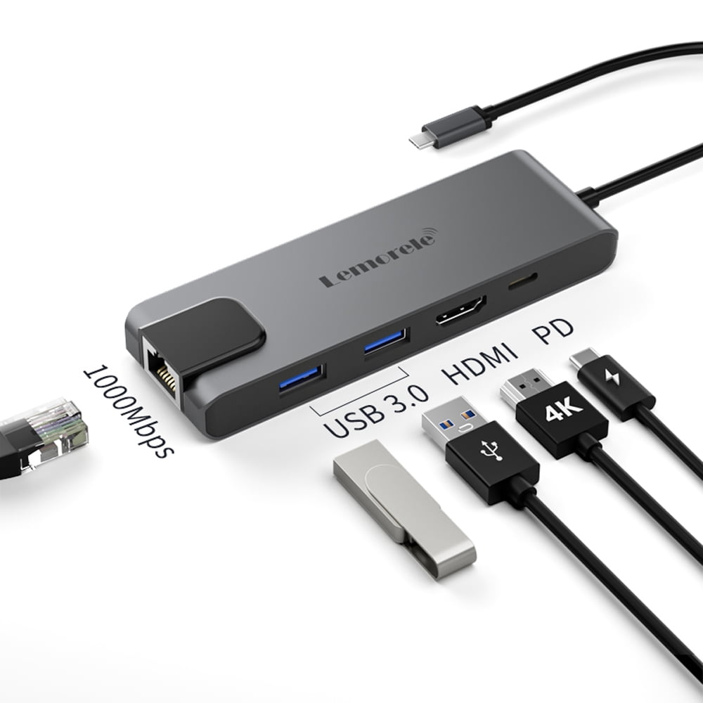 Keyboard and USB-C Hub for Mac Android Windows Triple Display 4K HDMI SD  Card