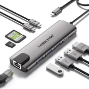 Lemorele 9 in 1 Docking Station with 4K HDMI, Power Port, SD/TF,Gigabit Network, 5Gbps USB 3.0Data Port, USB C Hub for Dell/HP/Lenovo/Mac Laptop