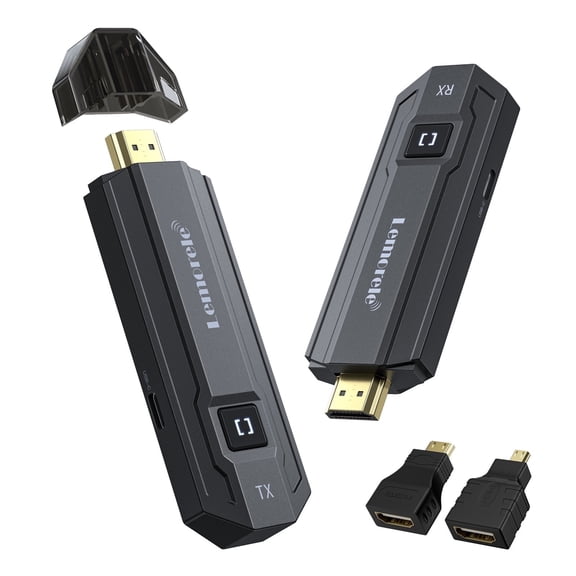 Lemorele Wireless HDMI Transmitter & Receiver Kit,164FT 1080P Wireless Transmission,HDMI Extender for Streaming from Laptop/PC to TVs/Monitor,Plug & Play