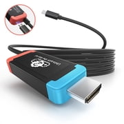 Lemorele Switch USB-C to HDMI Adapter,6.56ft Cable Switch HDMI Adapter with PD 100W Fast Charging, 4K@60Hz HDR Output, for Nintendo Switch/Switch OLED/Steam Deck/ROG Ally, Aluminum Alloy Portable