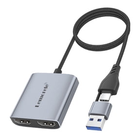 Lemorele USB A/USB C Video Capture Card,1080P 60Hz HDMI Video Capture Card with Loop-Out for Gaming,Live Streaming,PS5, Switch, Xbox ,Camera, PC, OBS/Twitch