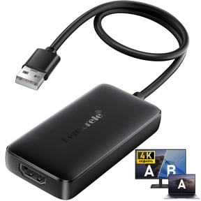 Lemorele USB to HDMI adapter, USB A to 4K@60Hz HDMI Multi-monitor Adapter, Supports Windows 10 +/macOS 10.15+,Plug & Play for Monitor、Projector、HDTV