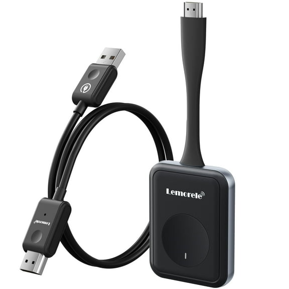Lemorele Wireless HDMI Transmitter and Receiver Kit, 1080P HD Wireless Extender, 164ft Video Transmission, Plug and Play for PC/Projector/Conference