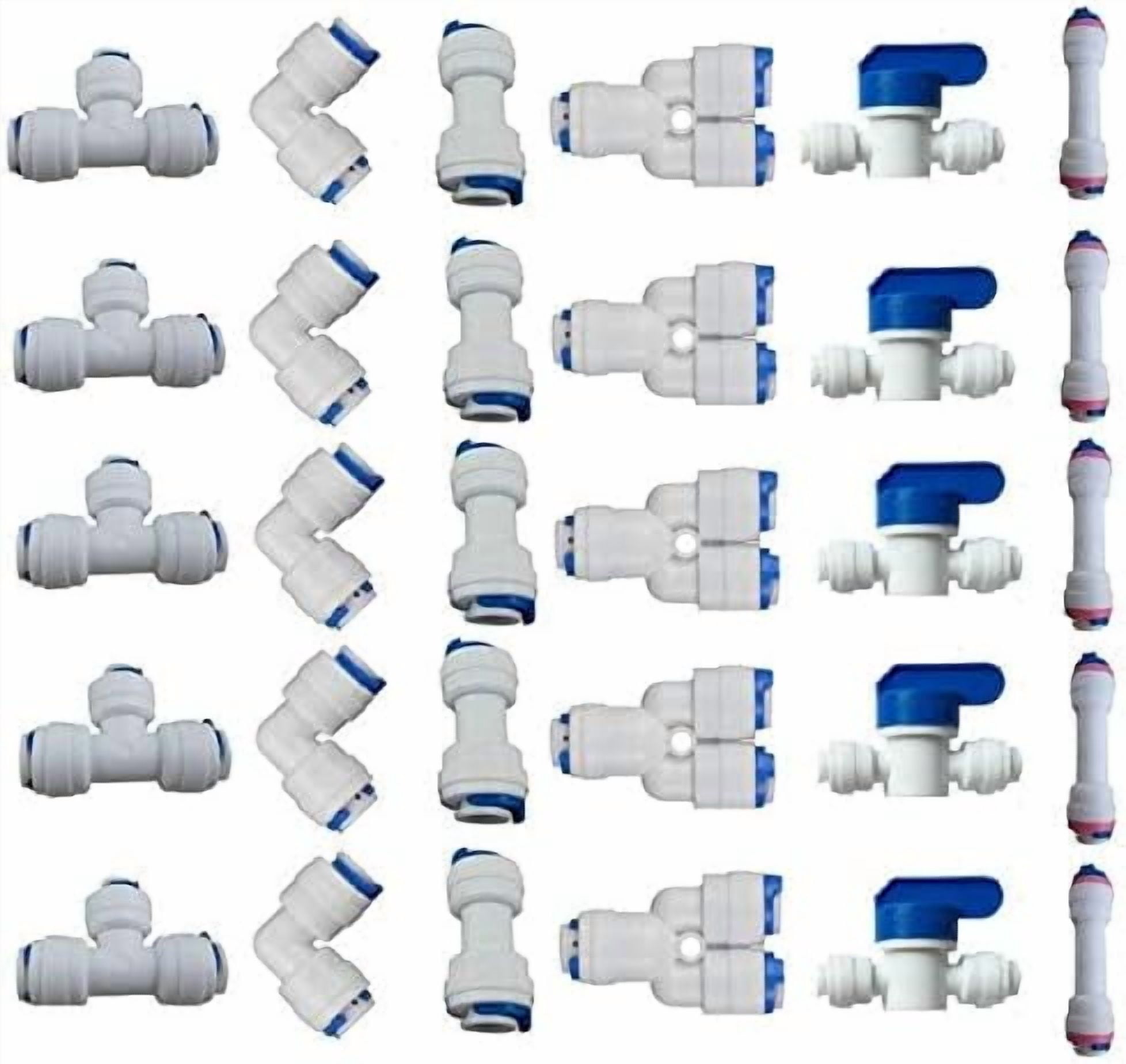 Lemoy 1/4" OD Quick Connect Push In to Connect Water Tube Fitting for ...