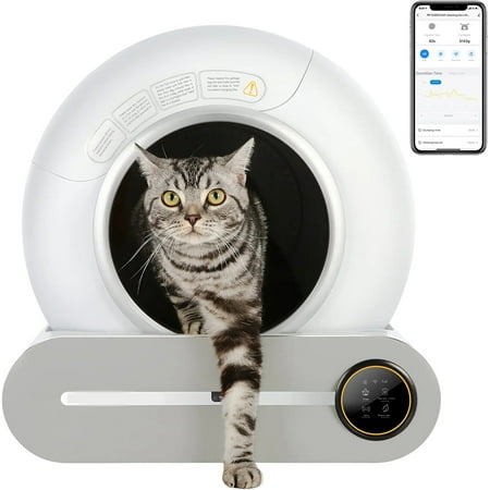 Lemulegu Self-Cleaning Cat Litter Box, Automatic Cat Litter Box with APP Control