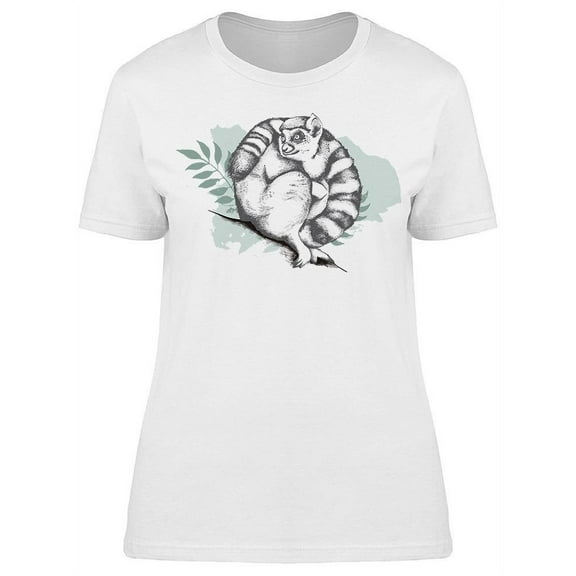 Lemur Hand Drawn T-Shirt Women -Image by Shutterstock, Female Medium