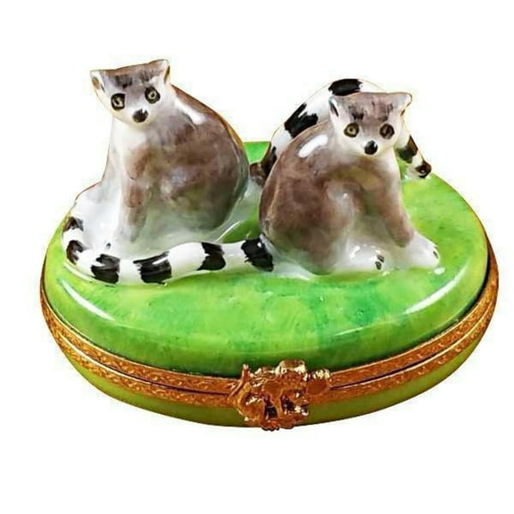 Lemur Monkey Limoges Box for Wildlife Lovers Limoges Box Porcelain Figurine