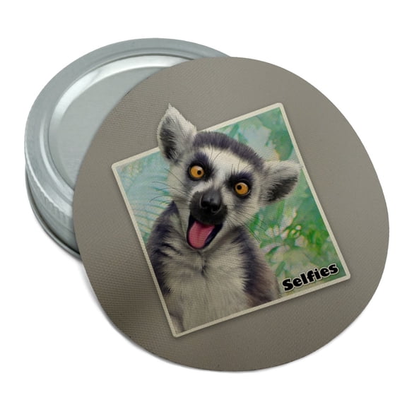 Lemur Selfie Picture Round Rubber Non-Slip Jar Gripper Lid Opener