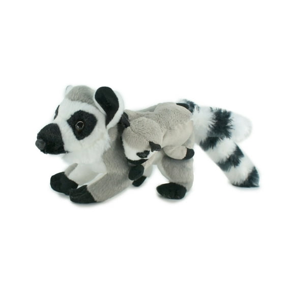 Lemur with BabyToy, Plush Animal, Soft, Stuffed Toy, Educational, Realistic, Beautiful Design, Figure, Lifelike, Replica, Gift, 15" RI61 B660