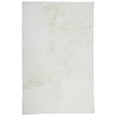 thumbnail image 1 of Len Glamorous Ultra-Solf Shag Rug, Snow White, 3ft x 5ft Shaped, 1 of 5