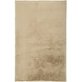 thumbnail image 1 of Len Glamorous Ultra-Solf Shag Rug, Wheat Beige, 3ft x 5ft Shaped, 1 of 6