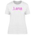 thumbnail image 1 of Lena Cute Pink Heart Name T-Shirt Women -Image by Shutterstock, Female Small, 1 of 2
