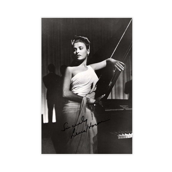 Lena_Horne Signed Black And White Art Canvas Poster Canvas Decoration Posters
