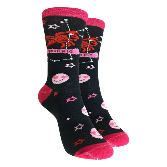 Lena Kaye Women's Zodiac Sign Collection - Birthday Horoscope Novelty Crew Socks