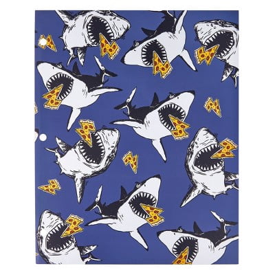 Lena + Liam, School Supplies, Blue, Pizza Shark Folder - Walmart.com