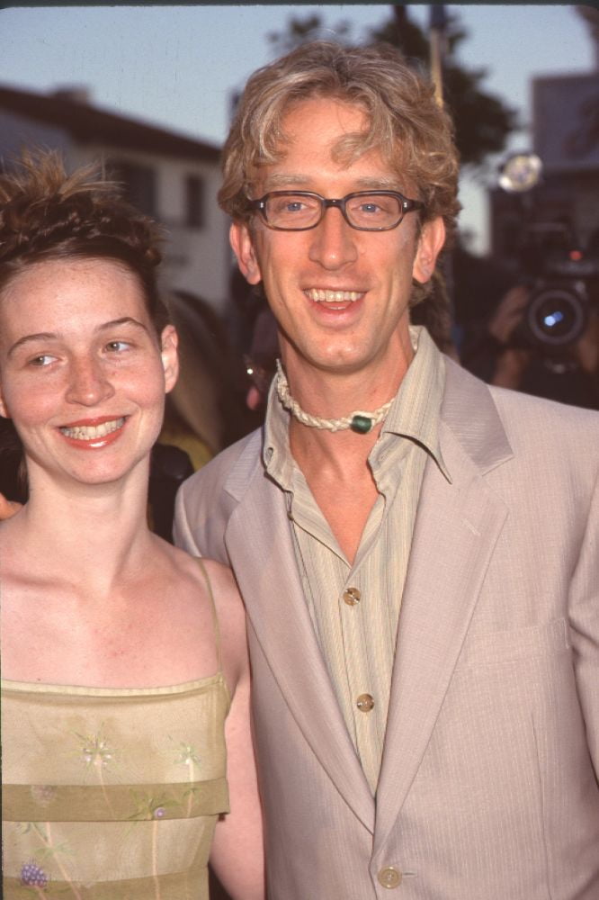 Lena Sved In Green Dress With Andy Dick In Tan Suit At Hope Floats