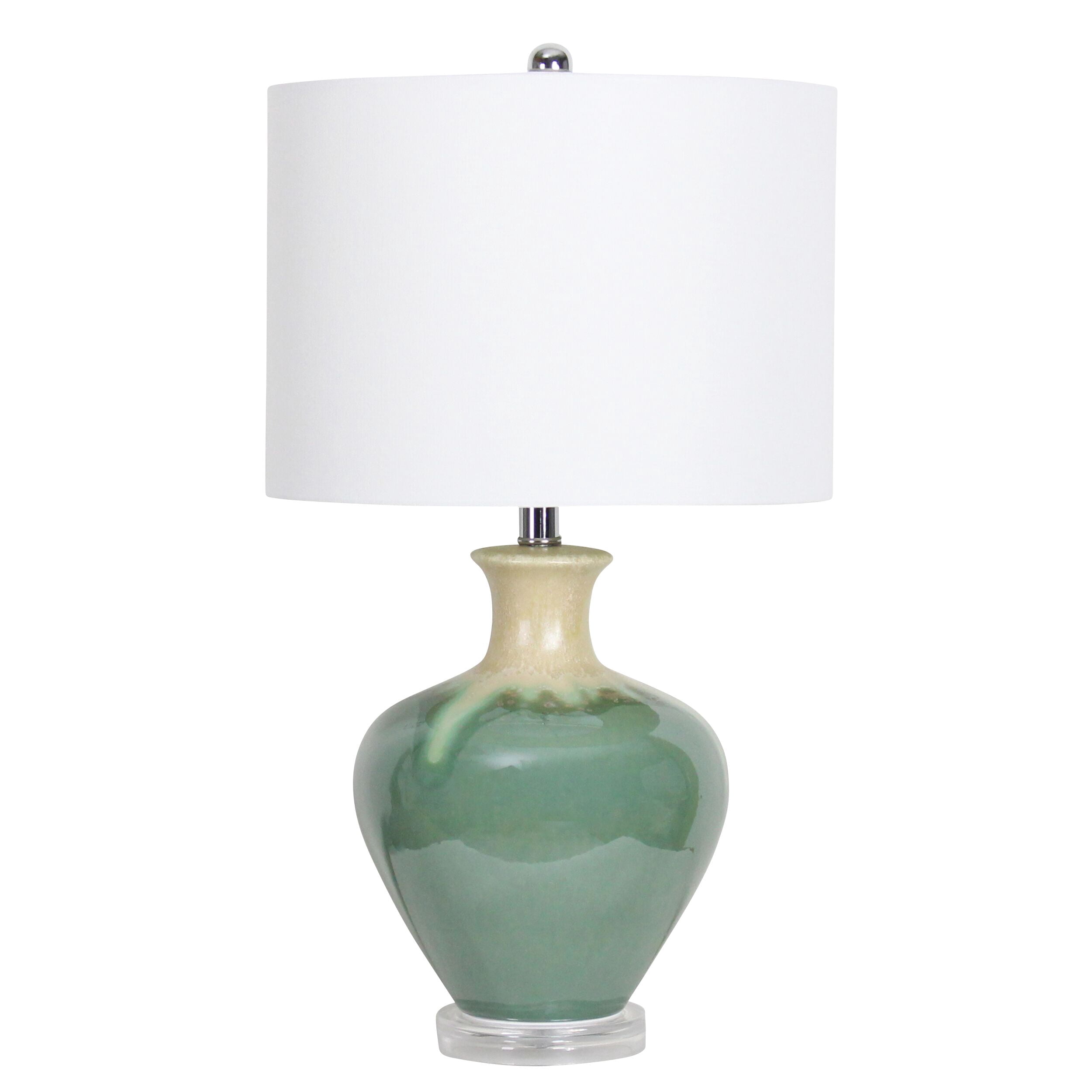 Lena Teal Ceramic Table Lamp - Walmart.com