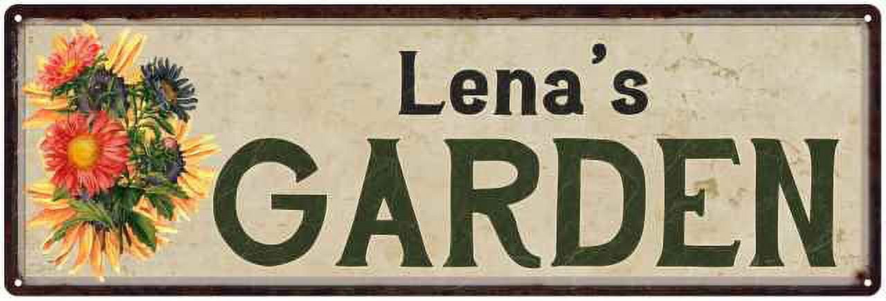 Lena's Garden Sign Flower Chic Decor 6x18 Sign Gift 106180017262 ...