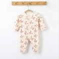 thumbnail image 1 of Lenago Baby Spring Baby Boy And Girl Long-sleeved Cotton Home Crawling Clothes Jumpsuit, 1 of 4